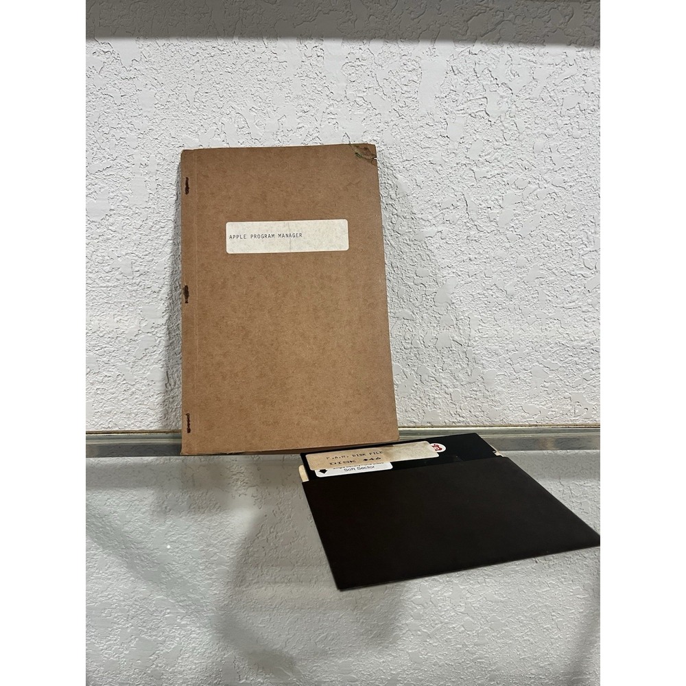 Vintage Apple Program Manager (User's Manual & Floppy Disc) F.A.R. Disk File